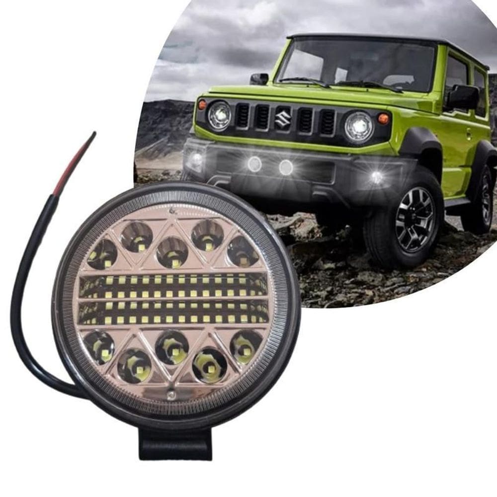 Farol De Milha Led Modelo Redondo 12/24 V 6000K