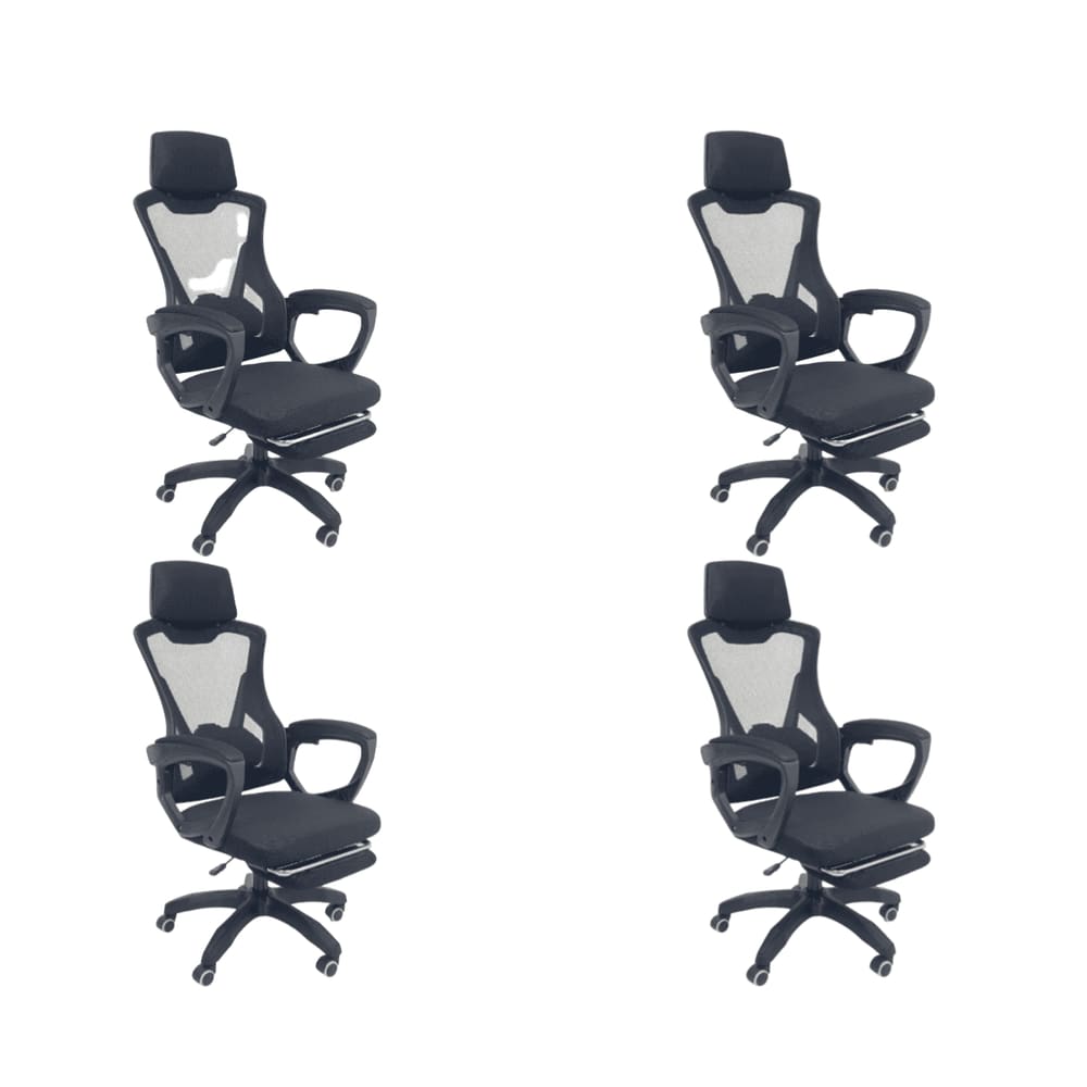 Kit 4 Cadeiras de Escritório Oficial Supreme Preto