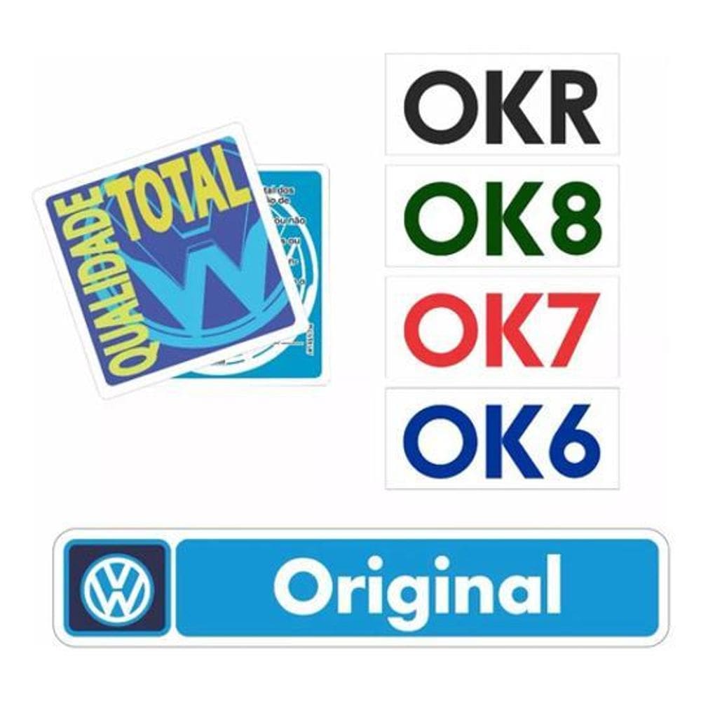 Kit De Adesivos Selos Ok De Parabrisa Volkswagen Vw