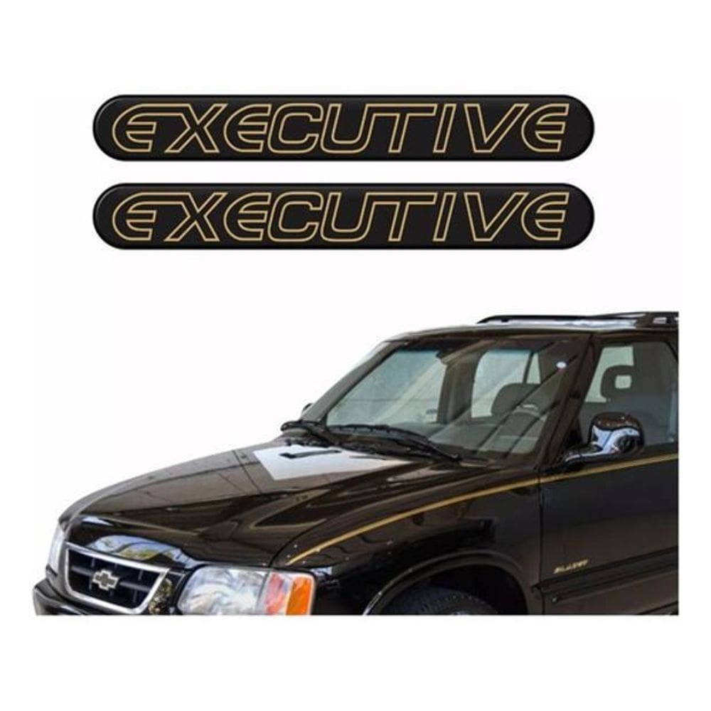 Par Adesivo Coluna Blazer Executive Preto Resinado Bar55