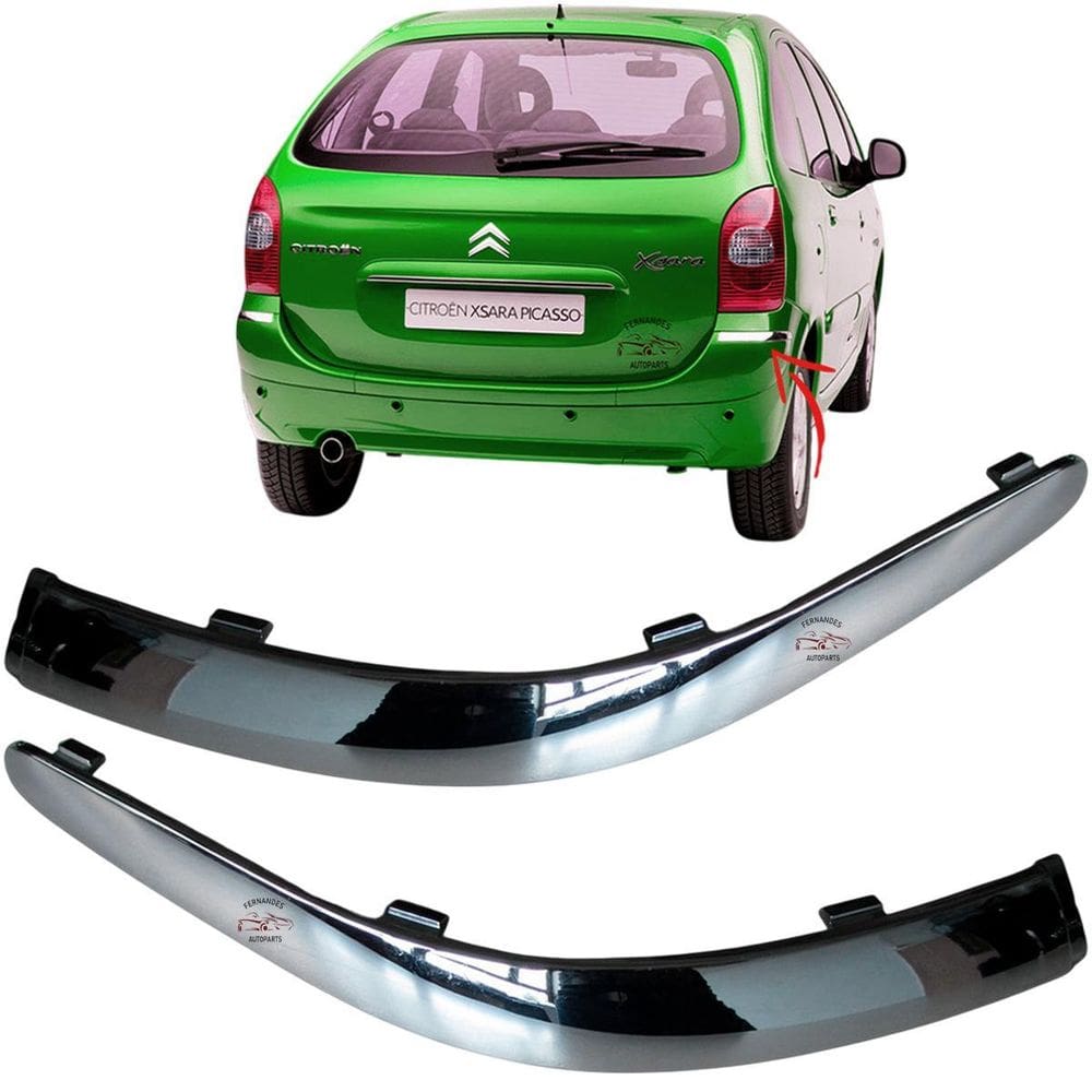 Par Friso Cromado Parachoque Traseiro Citroen Xsara Picasso