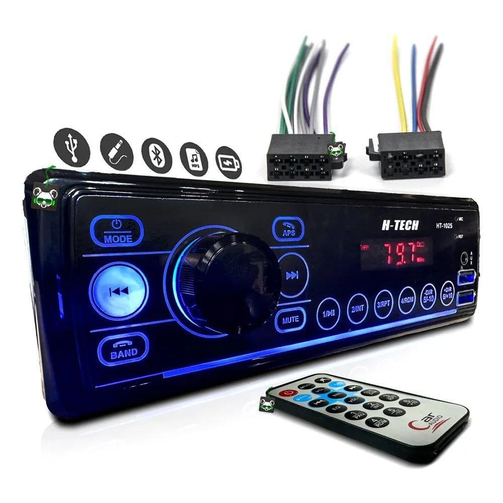 Rádio Som Automotivo Mp3 Com Bluetooth 2 Usb`S Aux Pen Drive