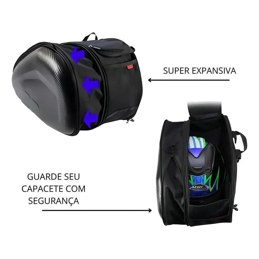2X Alforges Para Motos Baslu 58L Bauleto Lateral Capa
