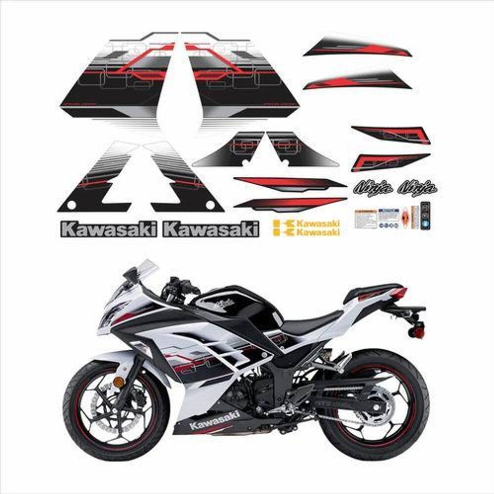 Kit Adesivo Kawasaki Ninja 300 Branca Edicao Especial Ninbr