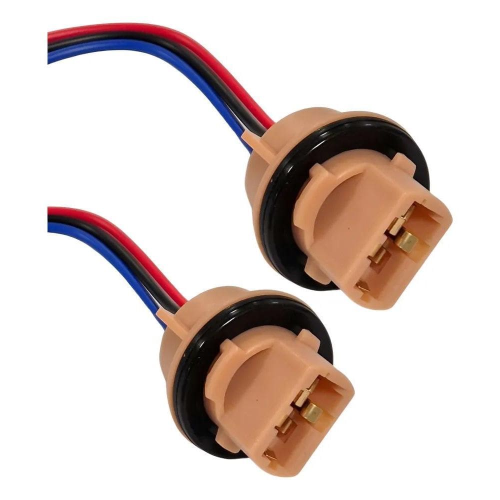 2X Kit 2 Soquete T20 T25 2 Polo Com Chicote Atacad