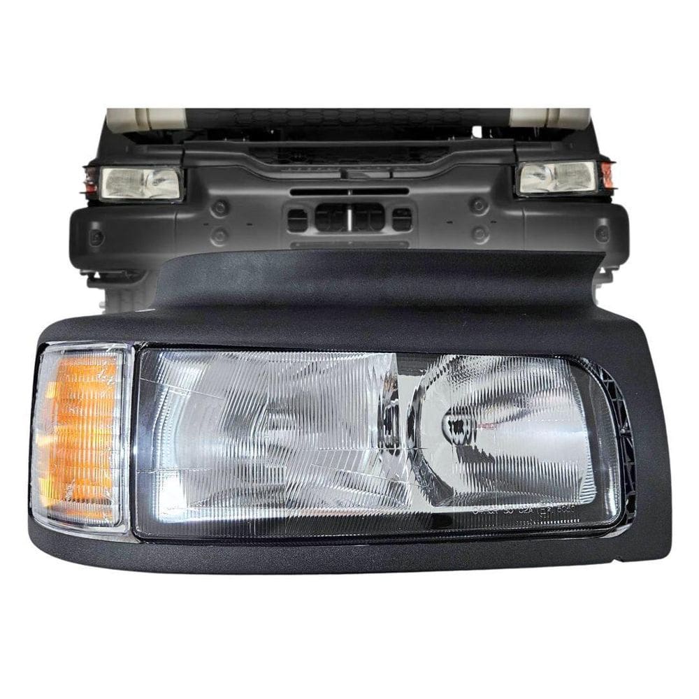 Farol Deitado Para Volvo Vm 17 23 Com Moldura E Pisca Ld