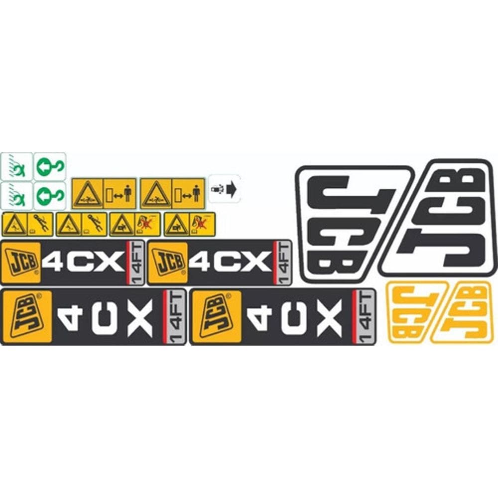 Kit Adesivos Jcb 4Cx Para Retroescavadeira