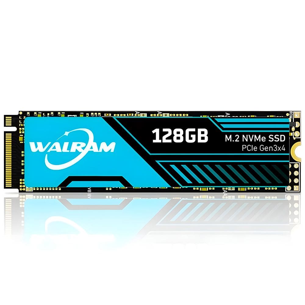 SSD M.2 NVMe Walram 128GB, PCIe 3.0 x4, 2000/1800MB/s Leitura/Escrita, M.2 2280, NAND TLC