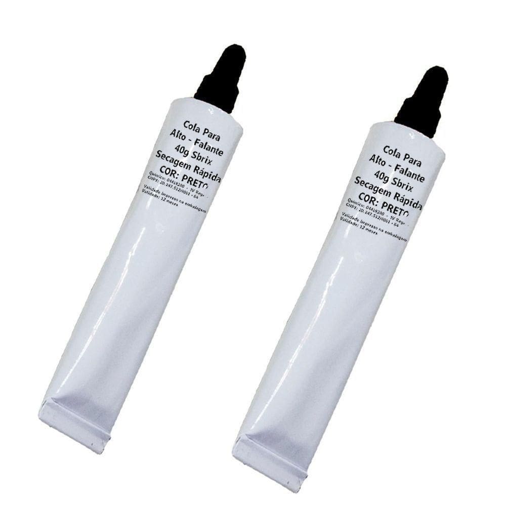 Cola Para Alto-Falante 40G Sbrix Cor Preta Com 2 Unidades