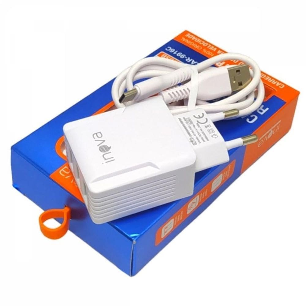 Carregador Usb X V8 3 Saidas 5.1A Carregamento Inteligente