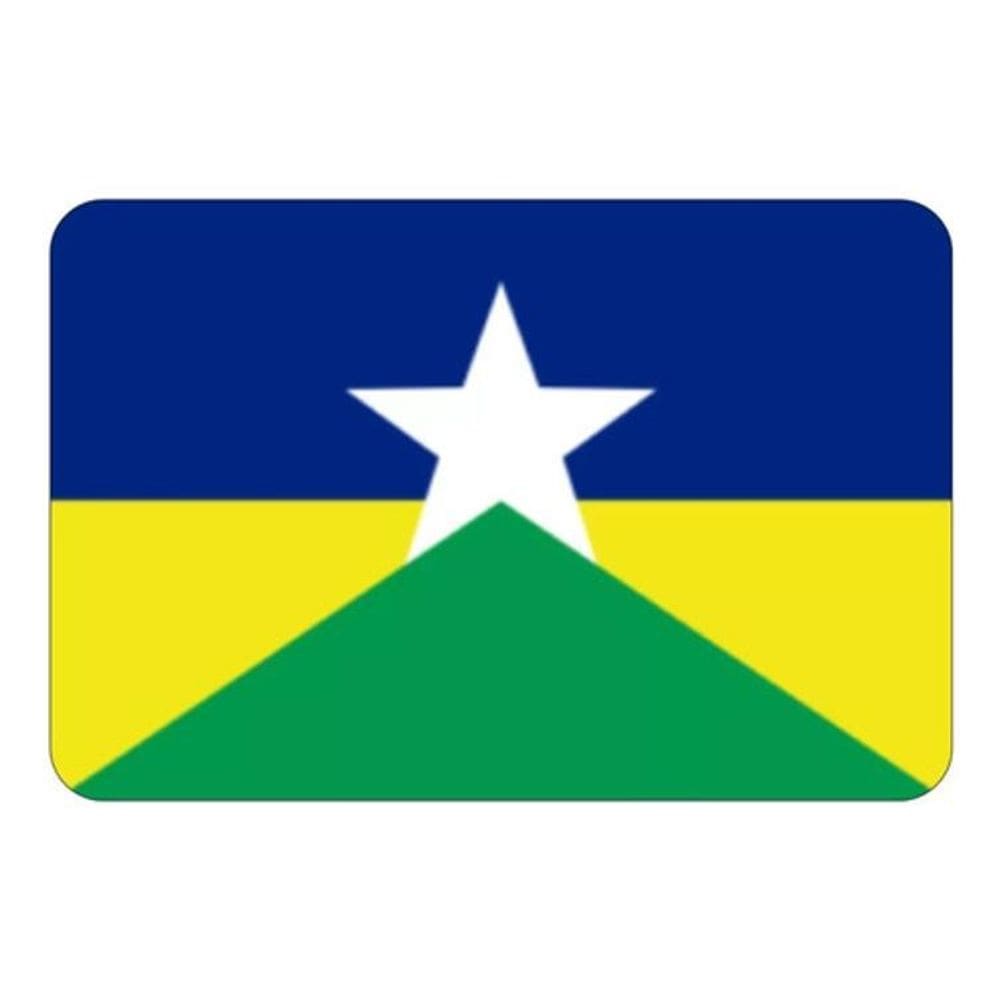 Adesivo Bandeira Rondonia Resinado 4X6Cm Bd39