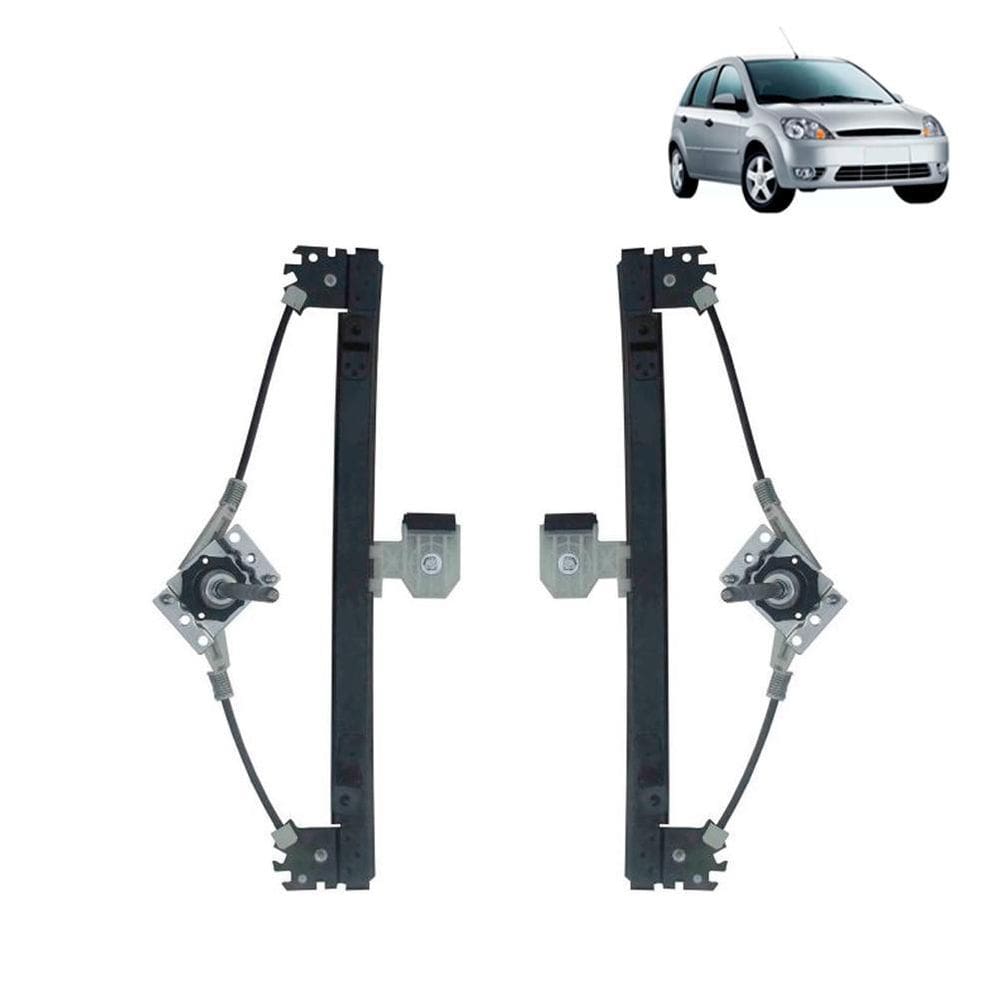 Par Maquina Vidro Fiesta Amazon 2002 À 2014 Traseira Manual