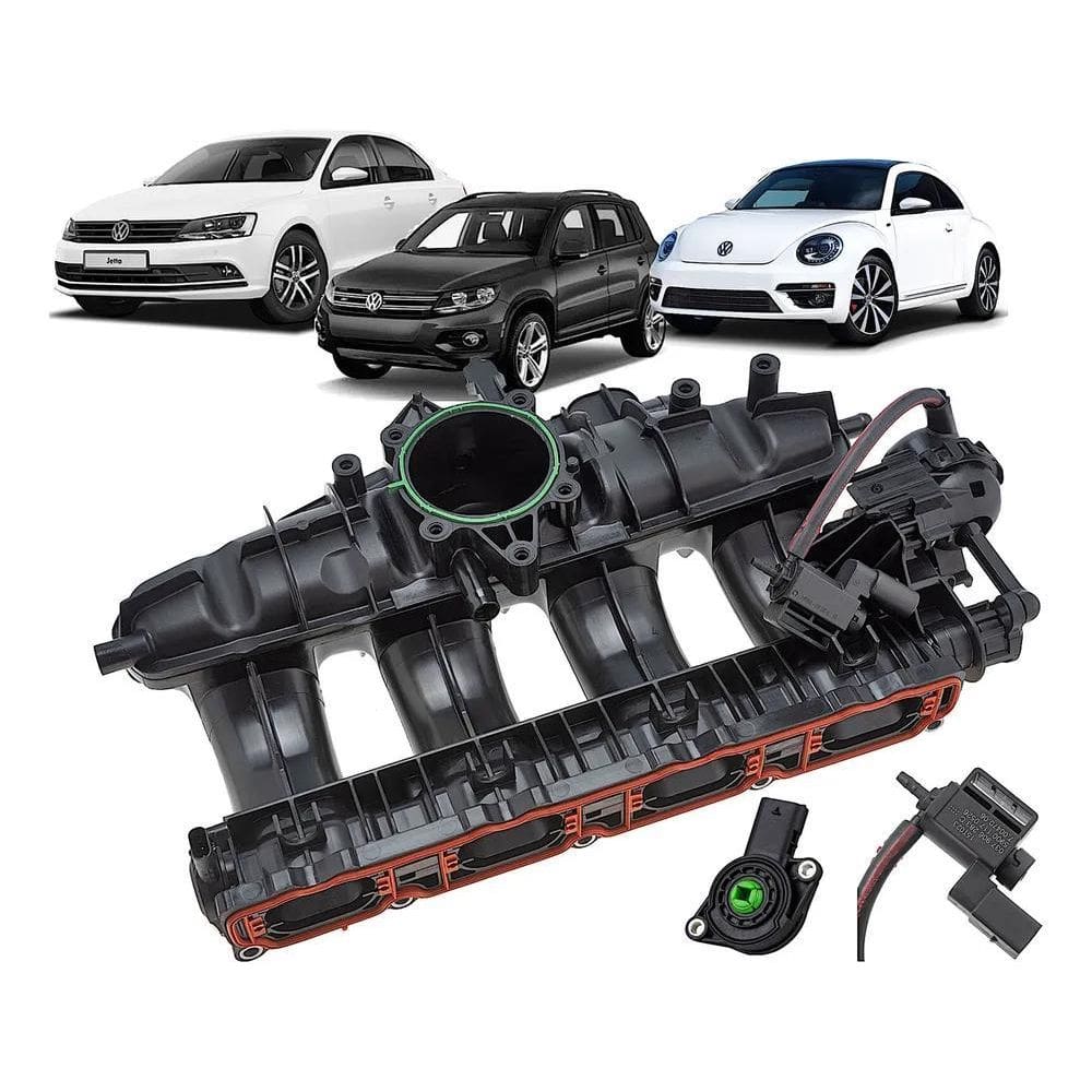 2X Coletor De Admissão Para Audi A3 E Vw Jetta Tiguan 2.0 Fu