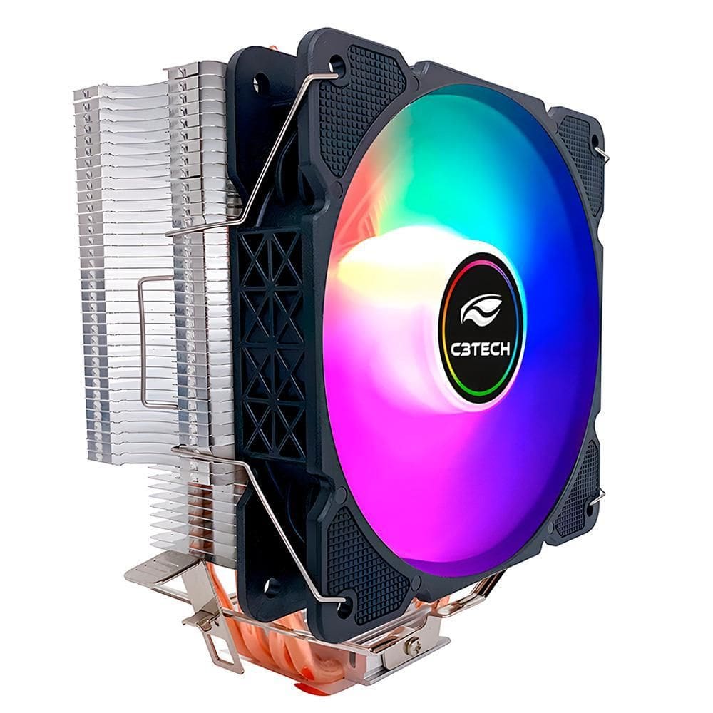 MP - Cooler Fan Cpu C3Tech Gaming Rgb 4 Heatp