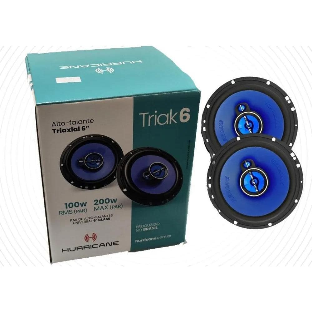 Par Alto Falante Porta Hurricane 6 Polegadas 100 Rms Triak
