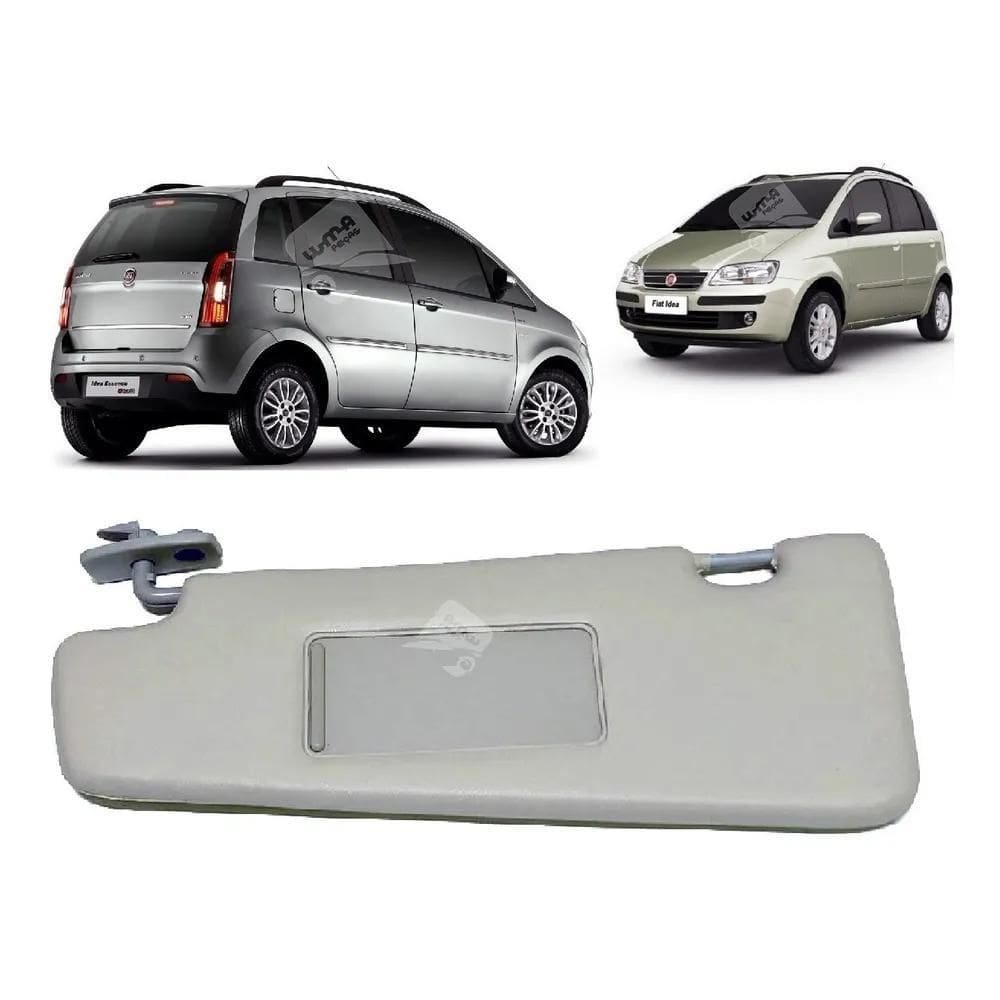 2X Quebra Sol Esquerdo Fiat Idea 2006 Até 2016 Com Espelho