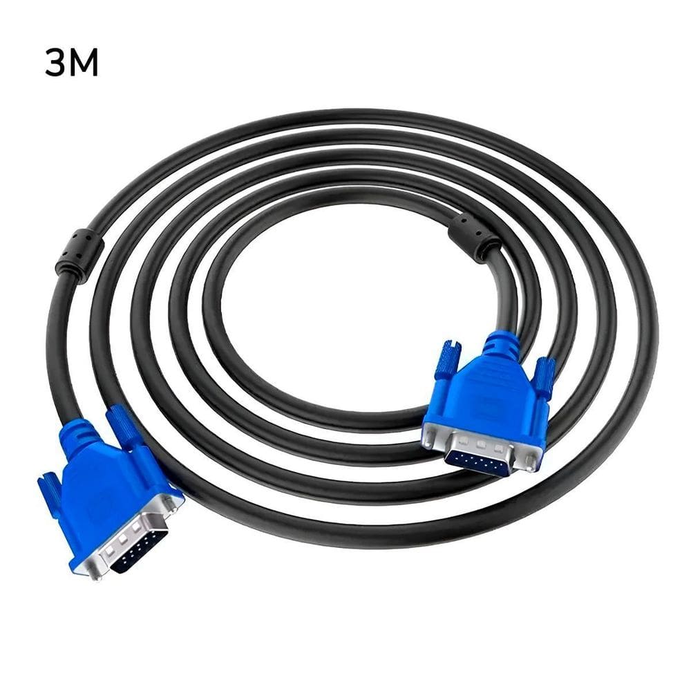 Cabo Vga Macho-Macho 3M Vídeo Hd Para Monitor E Projetor