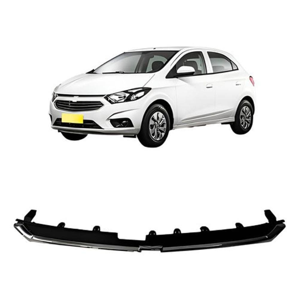 Grade Radiador Onix/Prisma 17/ 2019 Superior C/Friso Cinza