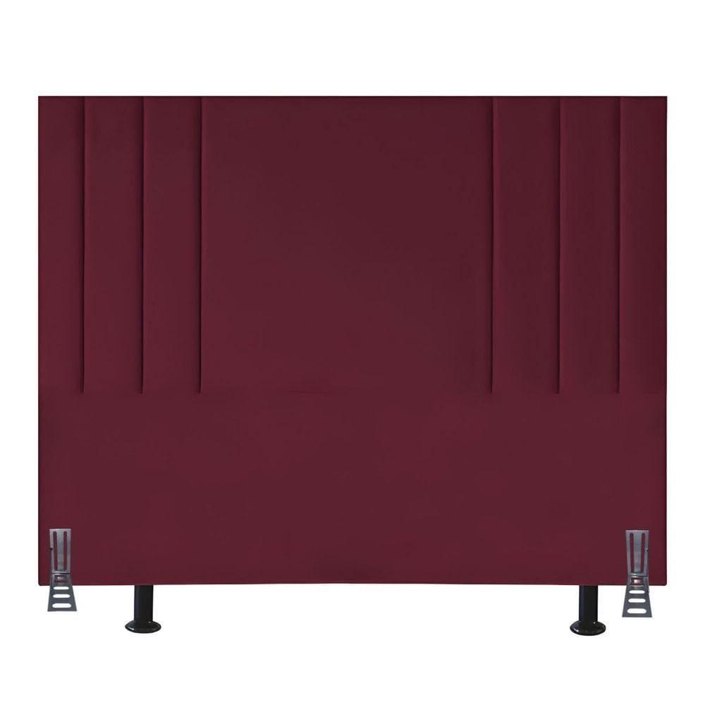 Cabeceira Cama Box 100 Cm Suede Solteiro Frame Estofada Cor:bordo