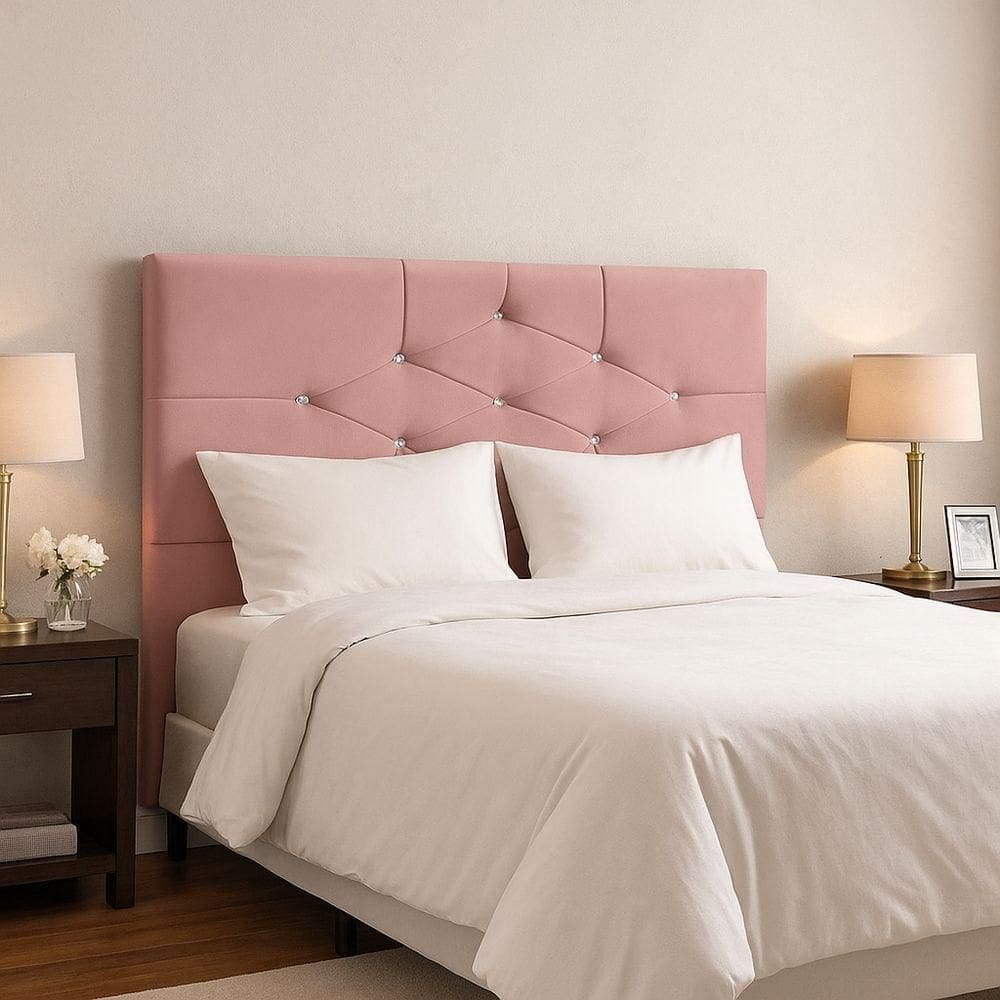 Cabeceira Cama Box Queen 195 Cm Camboriú Rosa