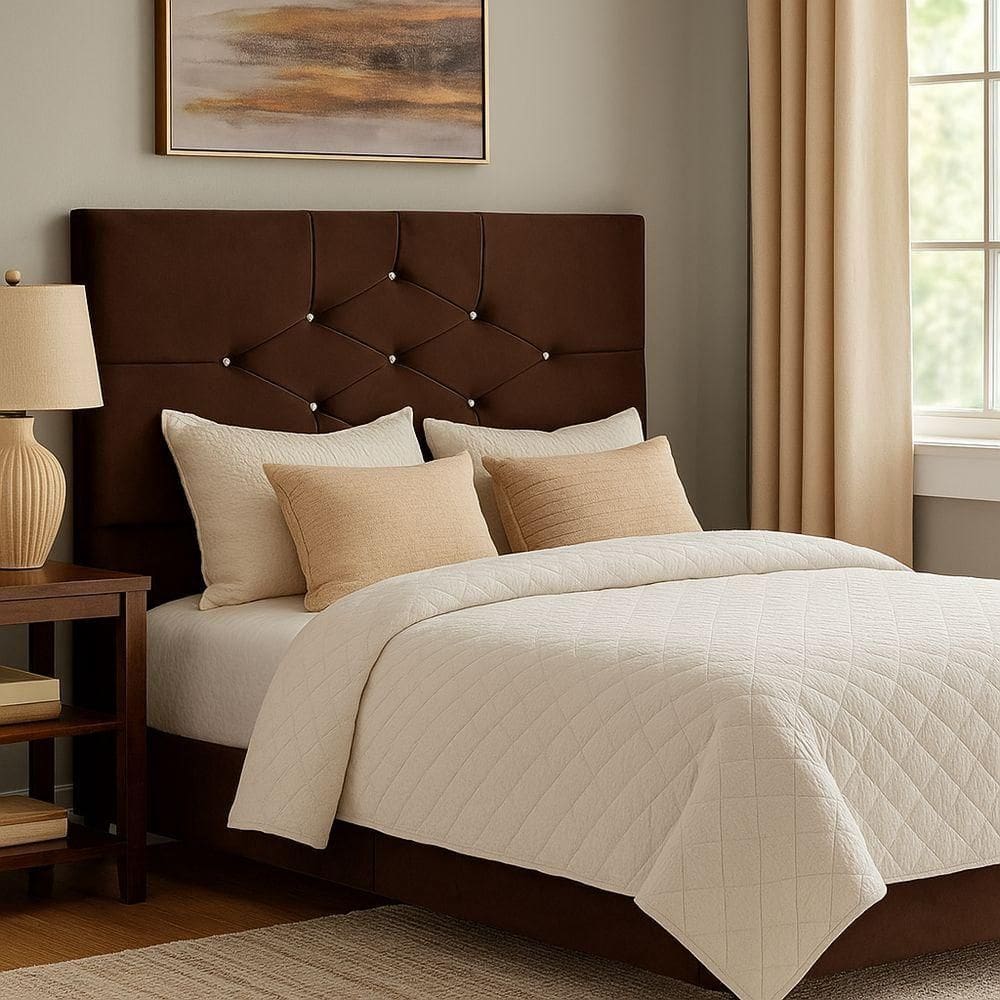 Cabeceira Cama Box Queen 195 Cm Camboriú Marrom