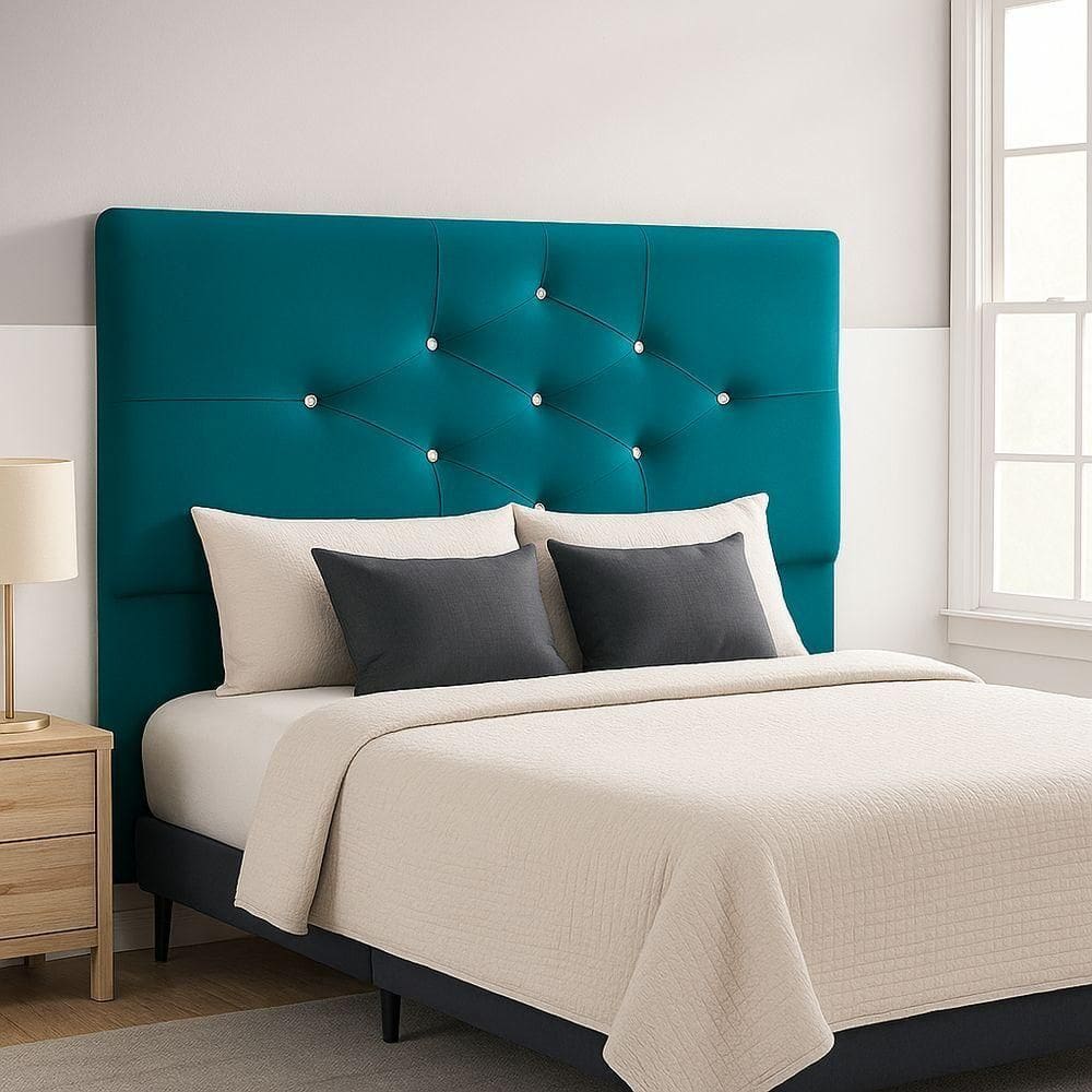Cabeceira Cama Box Queen 160 Cm Camboriú Azul Tiffany