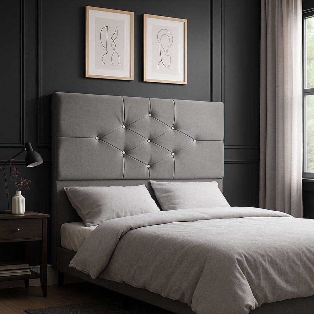 Cabeceira Cama Box Queen 195 Cm Camboriú Cinza