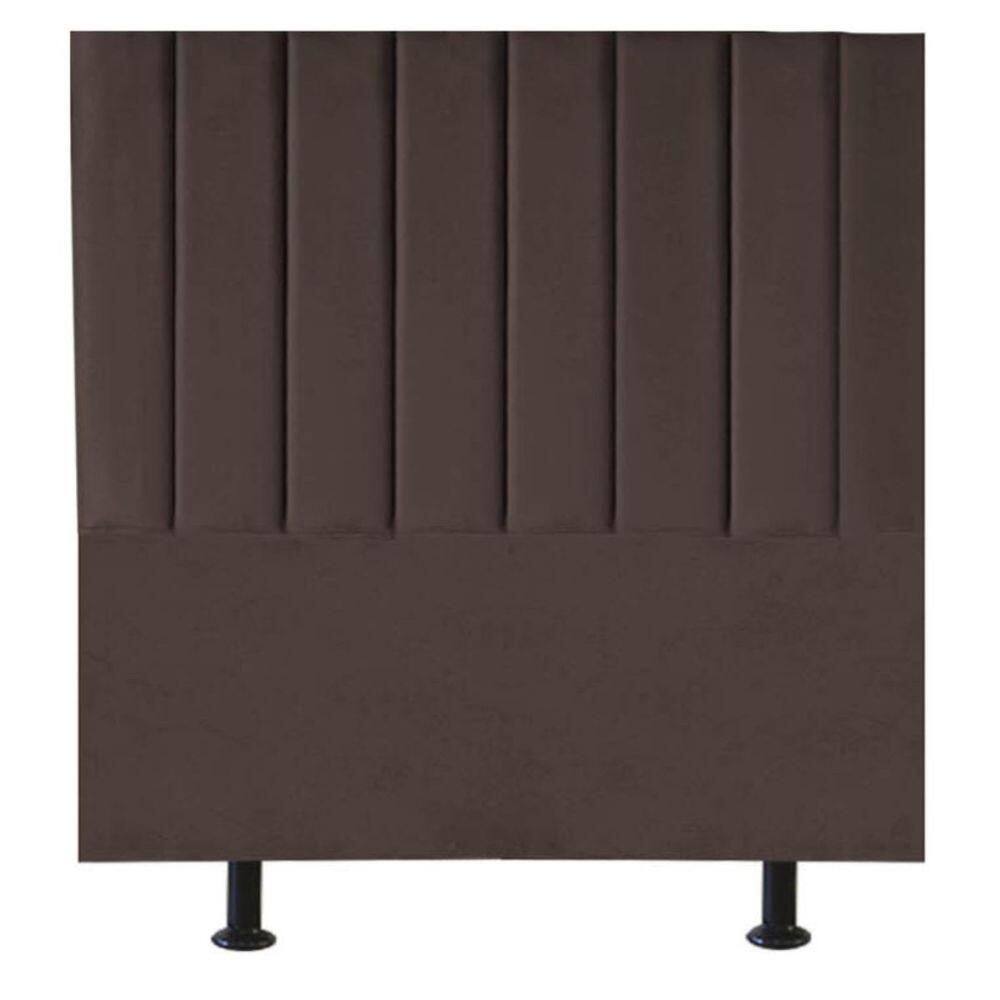 Cabeceira Estofada De Cama Casal Box 140 Cm Alice Linho Marrom