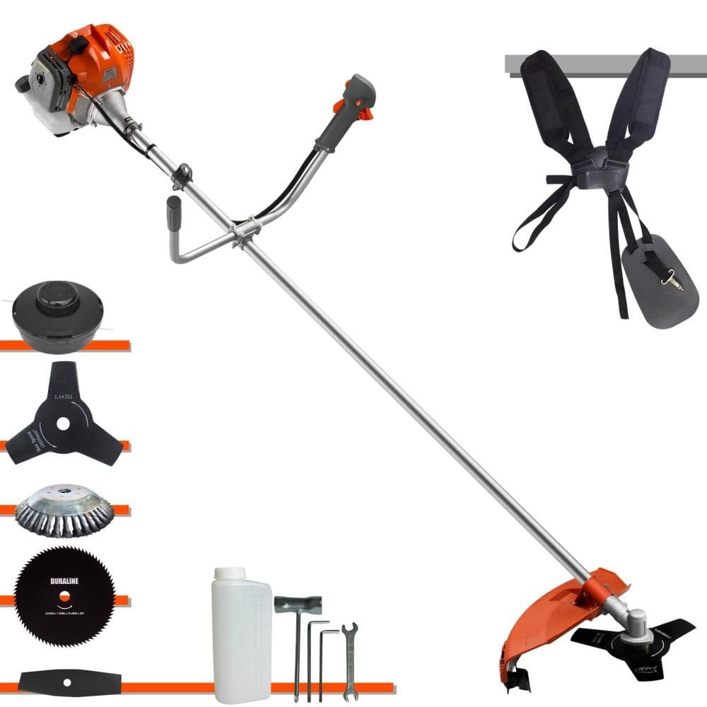 Roçadeira Lateral RL430ACNTK Tekna À Gasolina 2T 43cc 1,7HP Com Carretel + Faca 2 Pontas + Faca 3 Pontas + Faca 80 Dentes + Escova de Aço 38 Cerdas