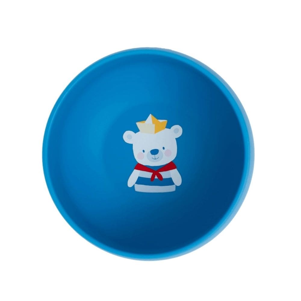 Bowl De Silicone Com Ventosa Ursinho Navy Azul - Bup Baby