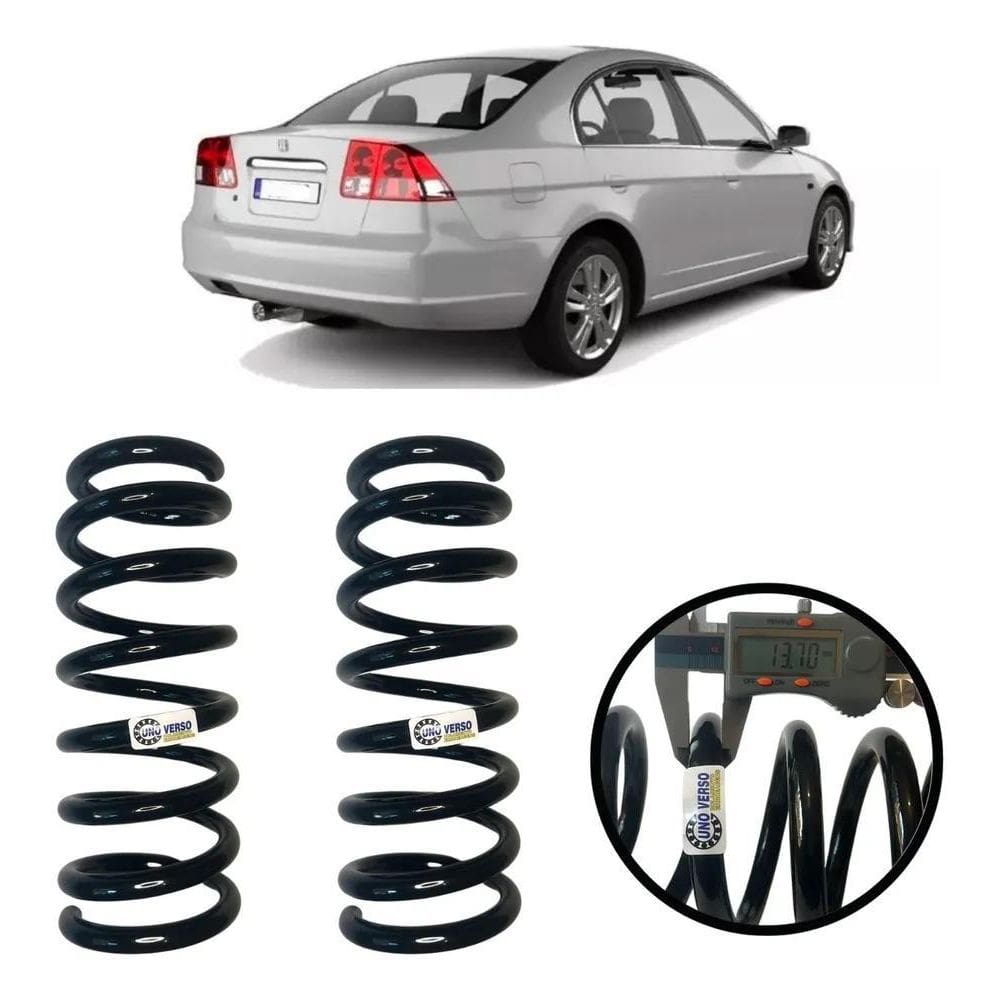 2X 2 Molas Traseira Honda Civic Com Gnv 2001 Ate 2005