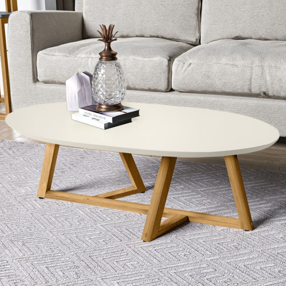 Mesa De Centro Classic Oval Off White