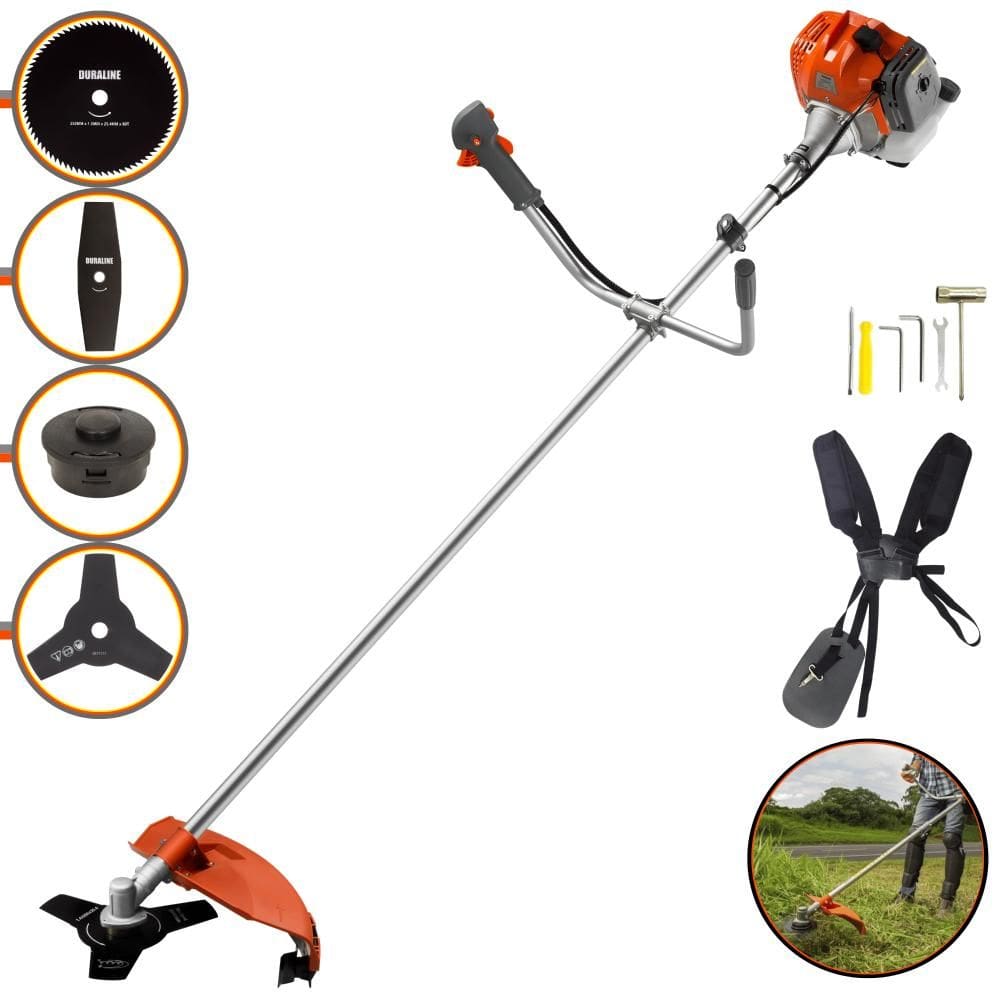 Roçadeira Multifunções Tekna RL430ACNTK Motor 2 Tempos 43cc 9.000rpm 1,7HP de Potência Com Carretel e Faca 3 Pontas + Faca 2 Pontas + Faca 80 Dentes