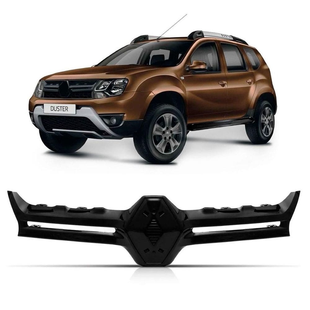 Moldura Grade Duster/ Oroch 2015 A 2017 Preto Brilhante