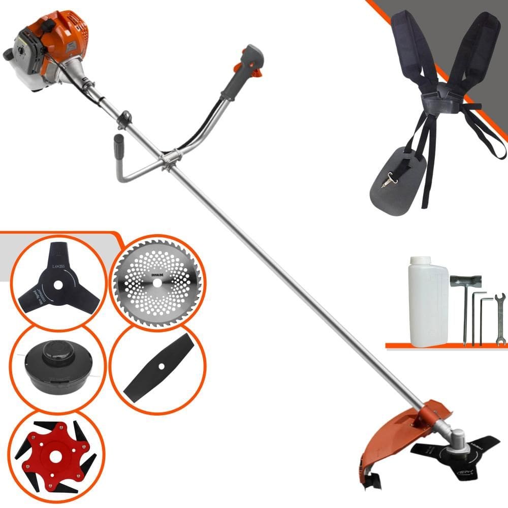 Roçadeira Profissional Tekna RL430ACNTK À Gasolina 2 Tempos 43cc 1,7HP 9.000rpm Multifuncional Completa Com Carretel de Nylon e 4 Lâminas de Corte