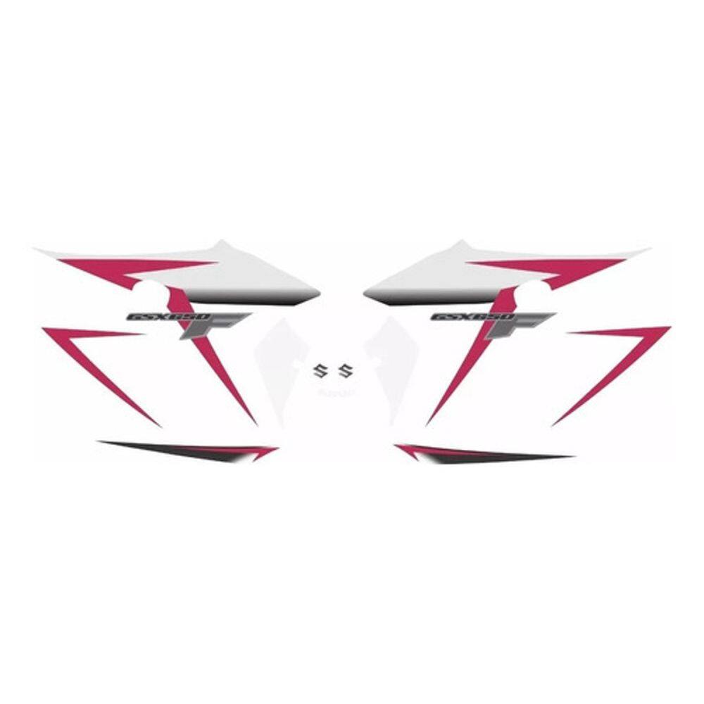 Kit Adesivos Lateral Suzuki Gsx 650F 2012 Branca Preta Gsxf