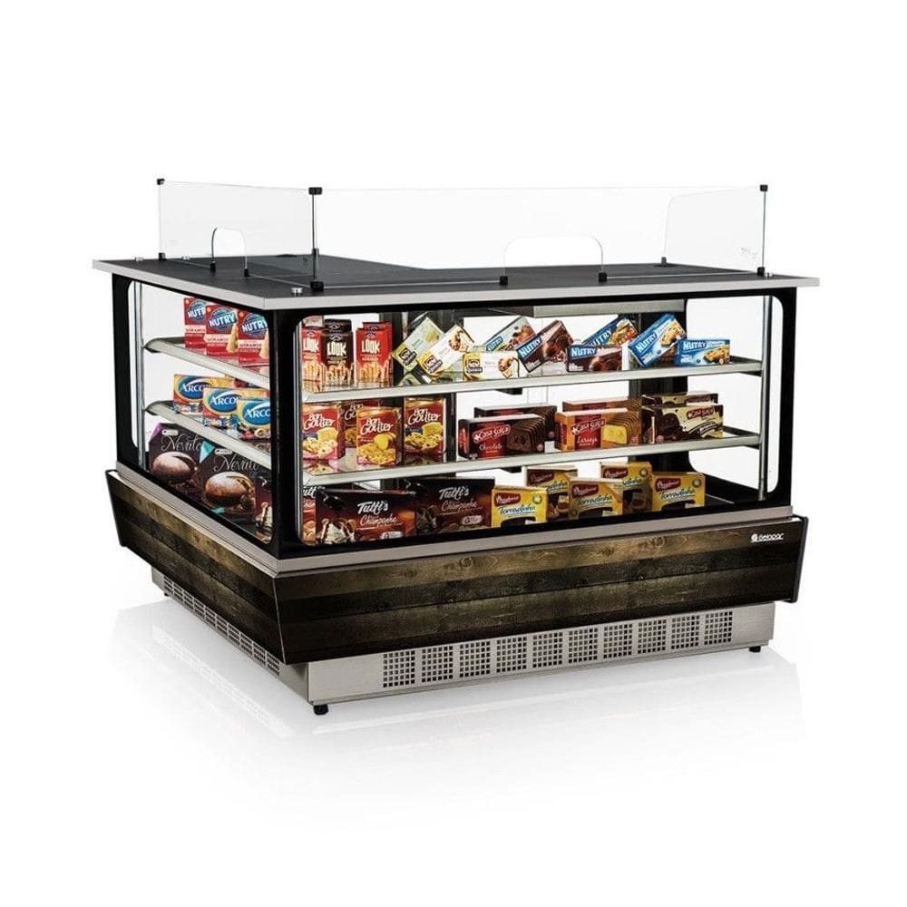 Balcão Caixa Gelopar Vitrine Neutra 160 cm MGSW-160 MD