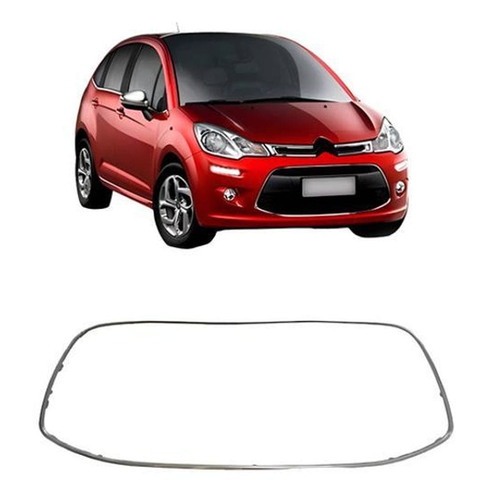 Friso Grade Parachoque Dianteiro C3 2013 A 2020 Cinza