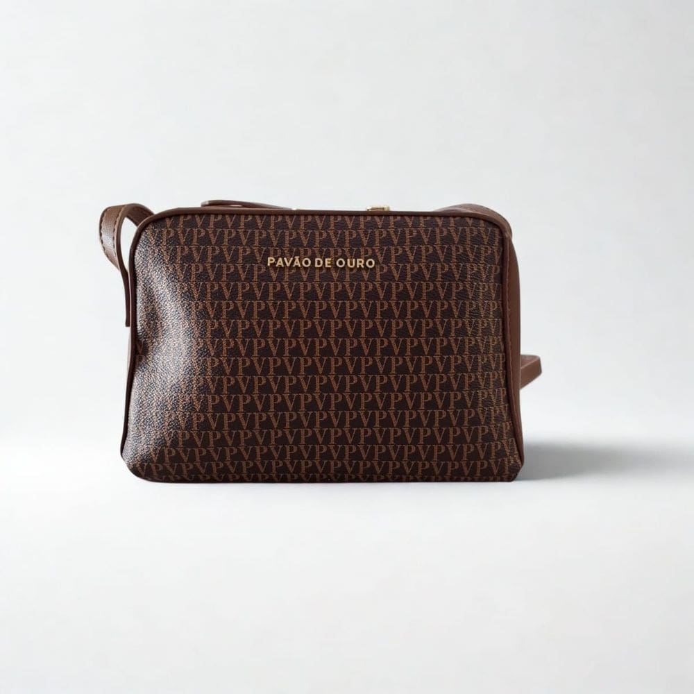Bolsa feminina transversal pequena Pavão de Ouro