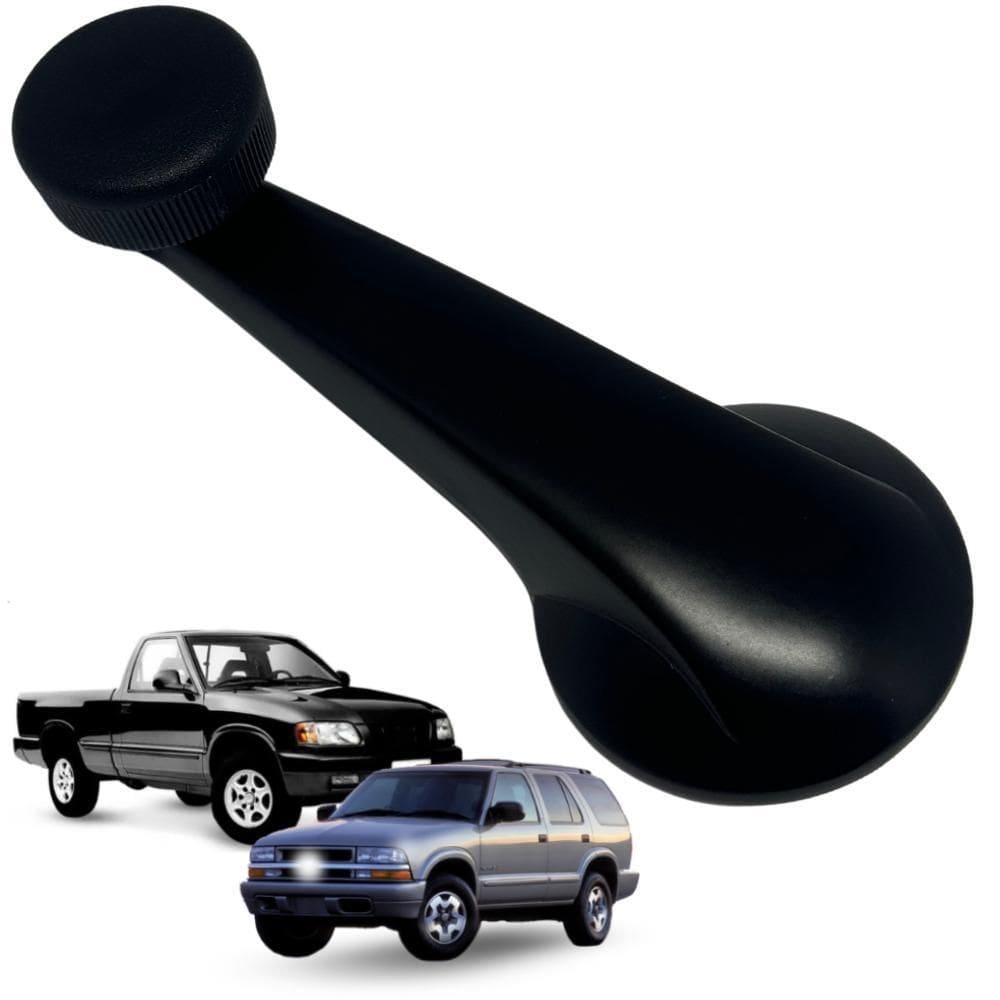 Manivela Reguladora Vidro S10 Blazer 1995 À 2000 Metal Preta