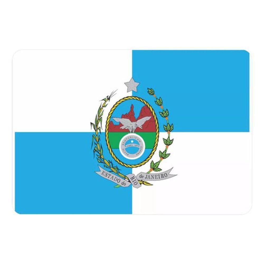 Adesivo Bandeira Rio De Janeiro Resinado 4X6Cm Bd36