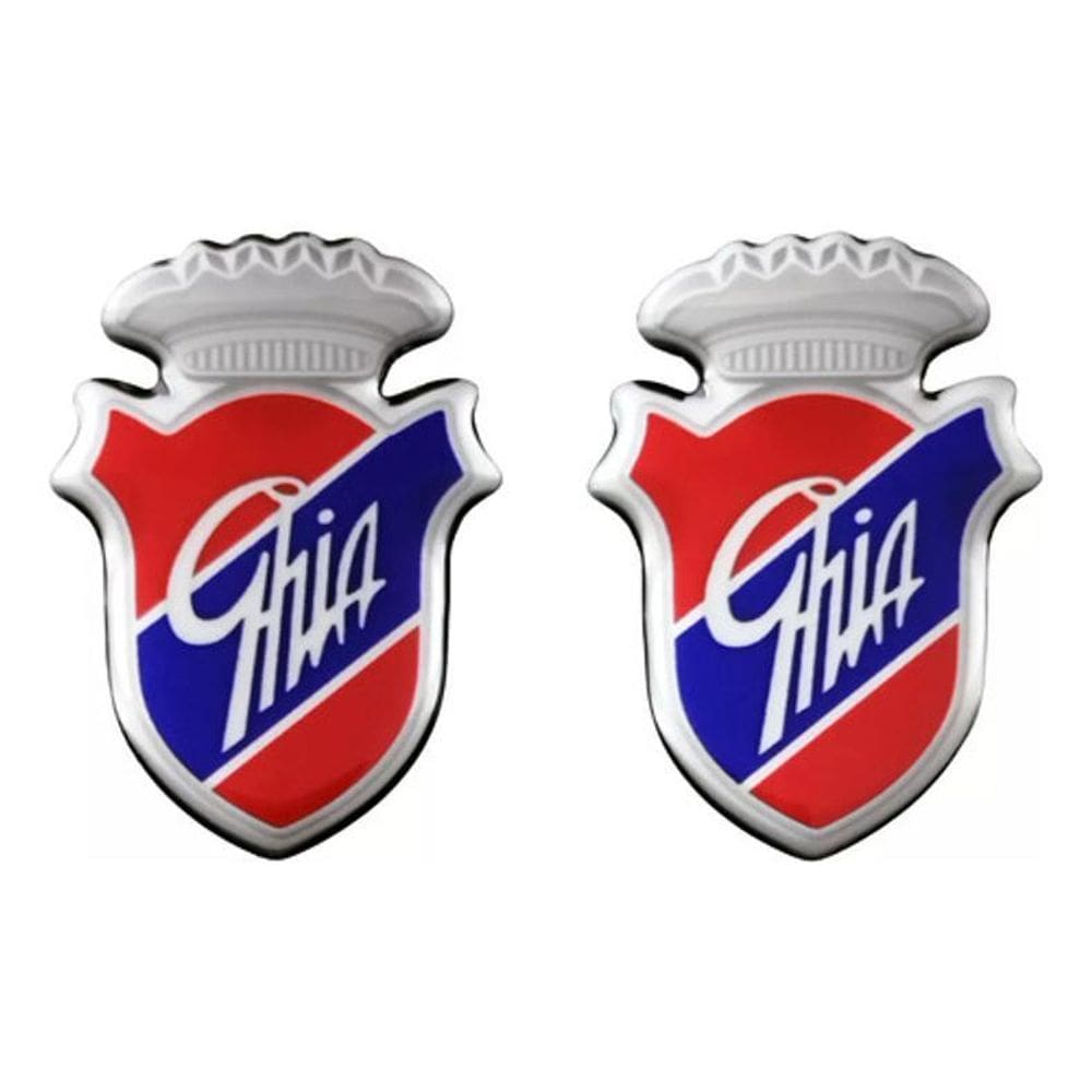 Kit Adesivo Emblema Coluna Antigo Ford Ghia Resinado Relevo