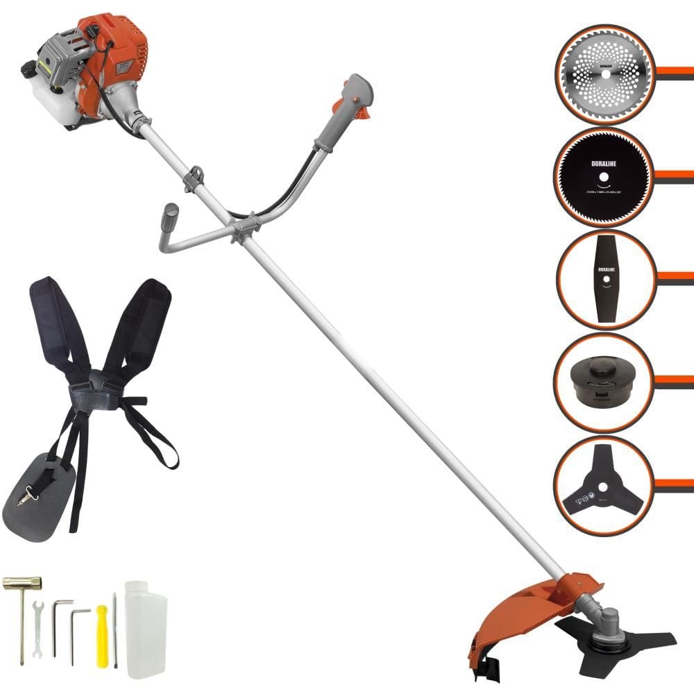 Roçadeira Lateral Profissional Tekna RL520AC-G2 À Gasolina 52cc 2HP 13.000rpm Multifuncional Completa Com Carretel de Nylon e 4 Lâminas de Corte