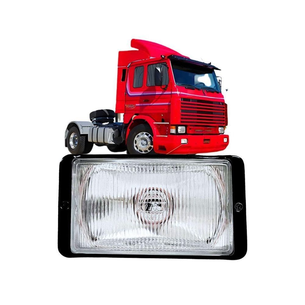 Farol Auxiliar Para Scania T142 T143 Retangular Vidro