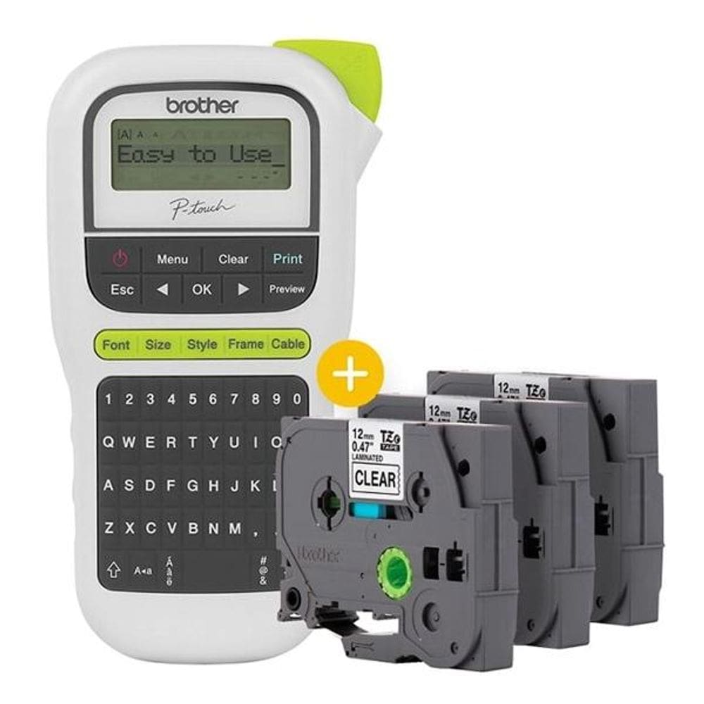 Rotulador Eletrônico P-Touch com 3 fitas TZe231, PT-H110PB, BROTHER