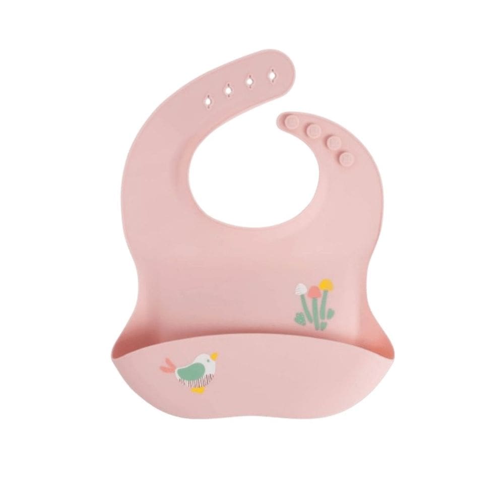Babador Cata Migalhas De Silicone Fadinha Rosa - Bup Baby