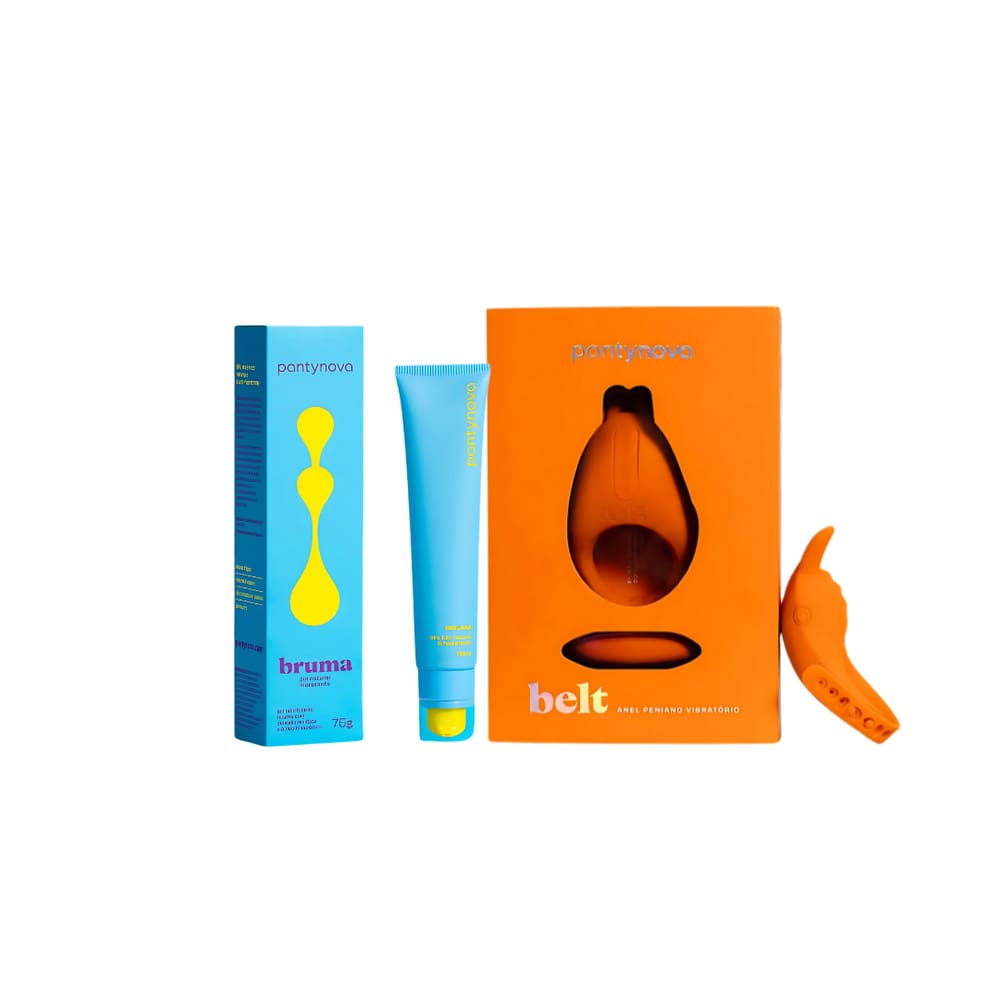 Kit Pantynova – Anel Vibratório Belt Laranja + Bruma Hidratante 75g