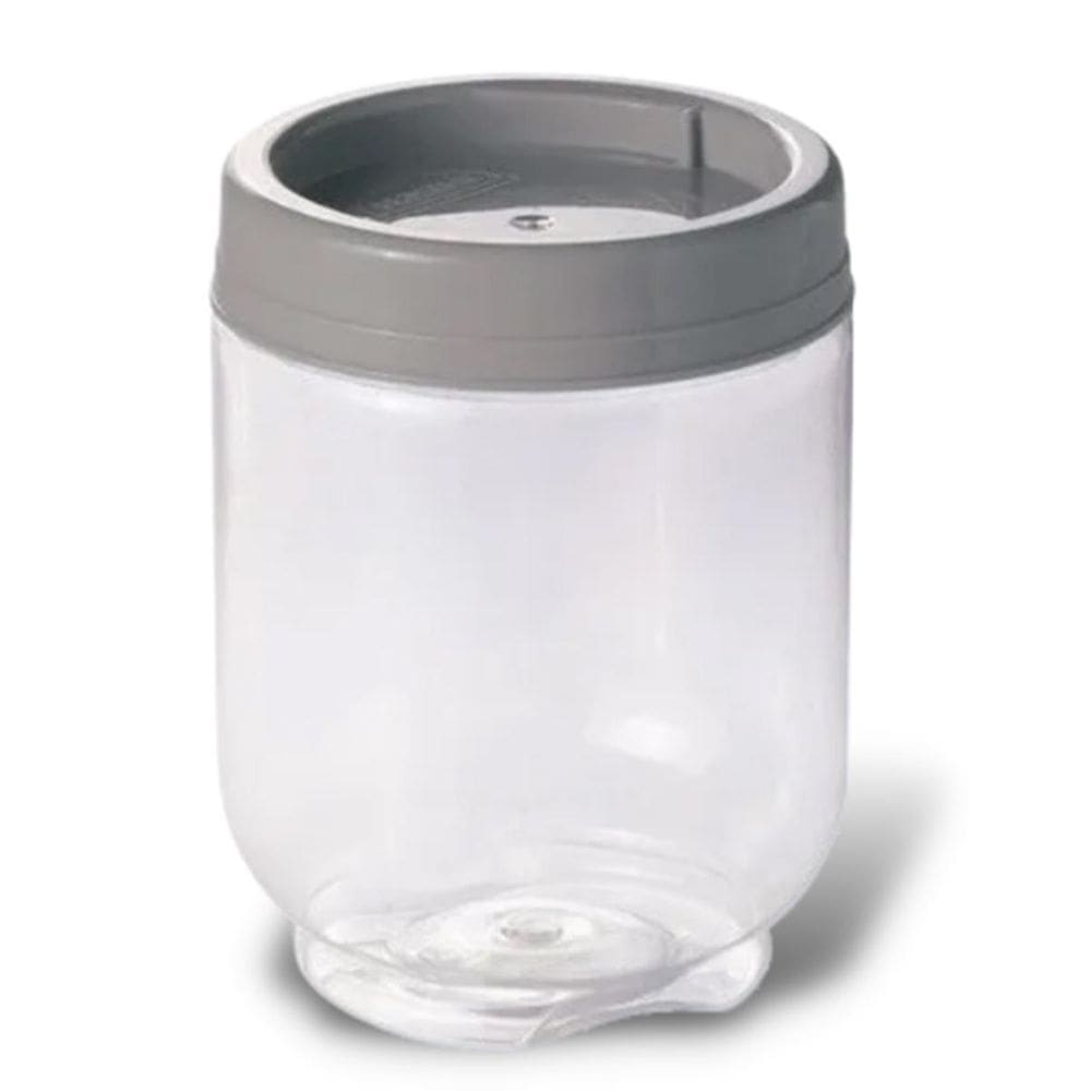 Organizador Alimentos Gire E Trave Empilhável 380Ml Cinza