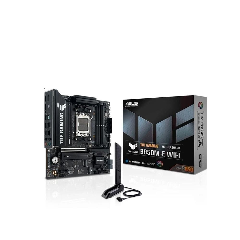Placa Mãe ASUS TUF GAMING B850M-E WIFI, AMD AM5, mATX, DDR5, Wi-fi 6E, Bluetooth, Preto