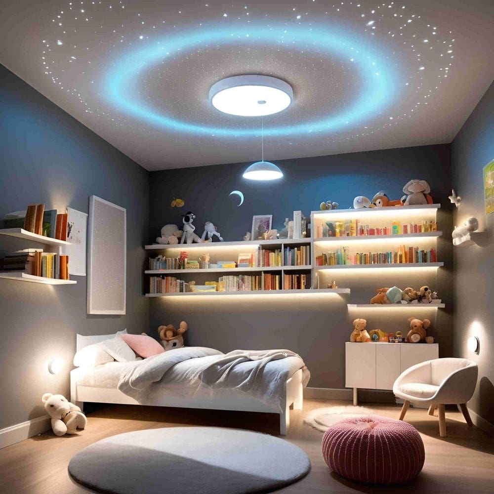 Teto Estrelado  Iluminação Branco Fibra Ótica 50 Pts